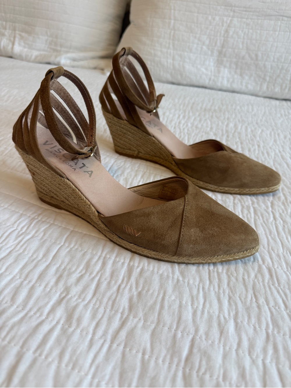 Viscata Barcelona Ullastret Suede Espadrille Wedge Sandals – Sz. 40(9/9.5)
